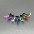 multi colored false lashes makeup rainbow colorful eyelashes